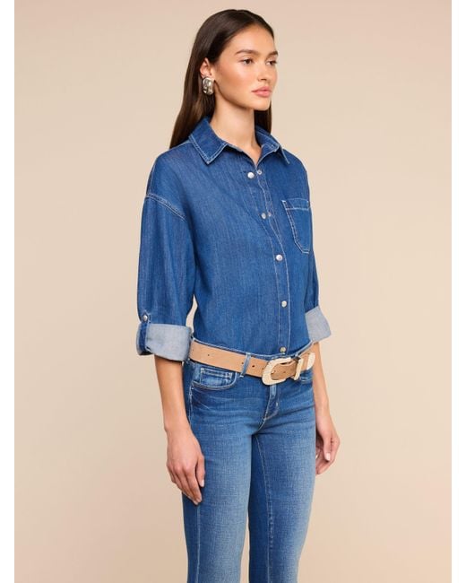 L'Agence Blue Jorah Oversized Shirt