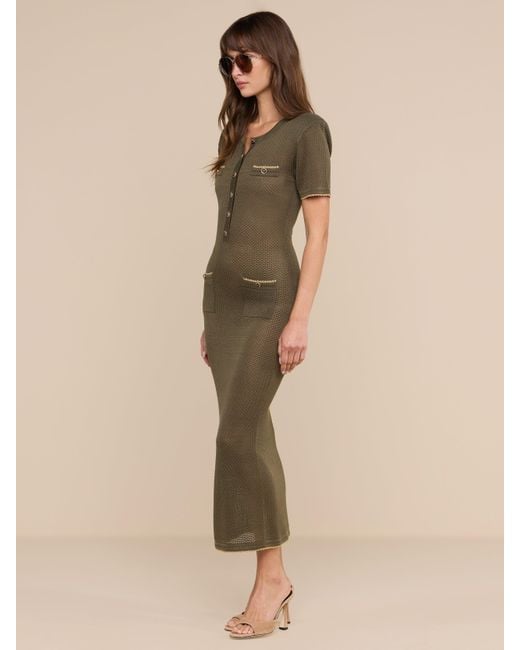 L'Agence Green Mel Knit Dress