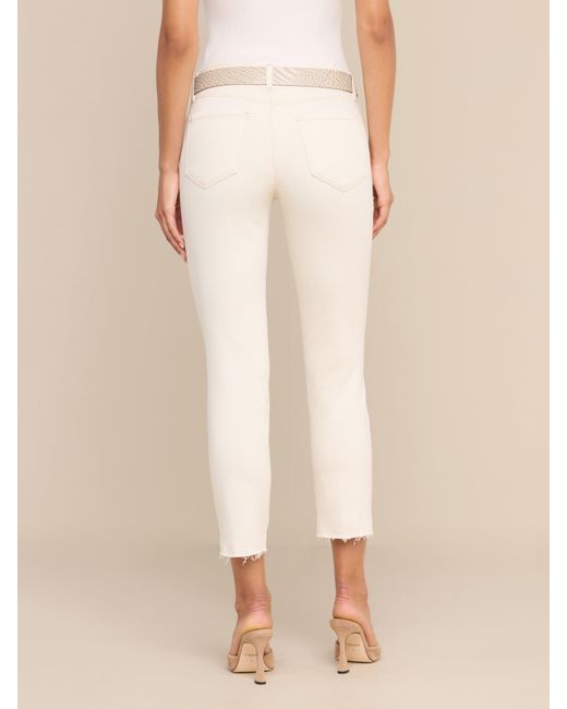 L'Agence White Sada Slim-Leg Cropped Jean