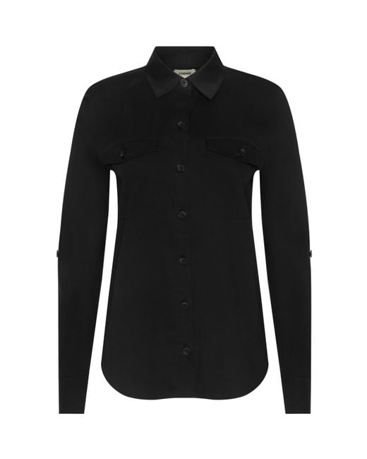 L'Agence Black Pearson Poplin Shirt