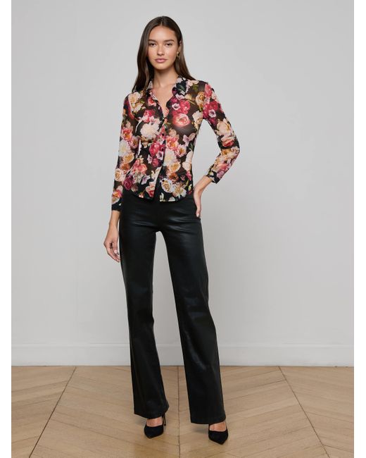 Chemisier En Mesh Indiana, Motif À Fleurs Multicolore L'Agence en coloris Red