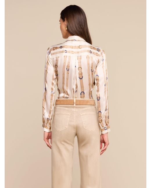 L'Agence Natural Tyler Silk Blouse Top