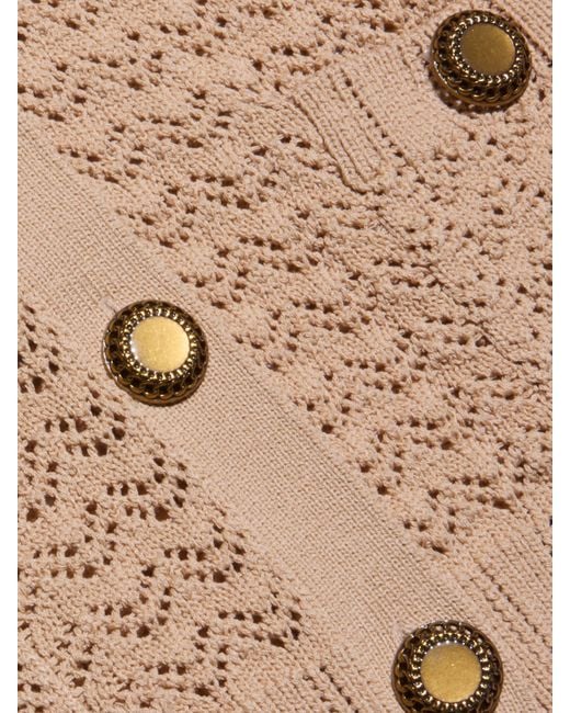 L'Agence Natural Orla Pointelle Knit Cardigan