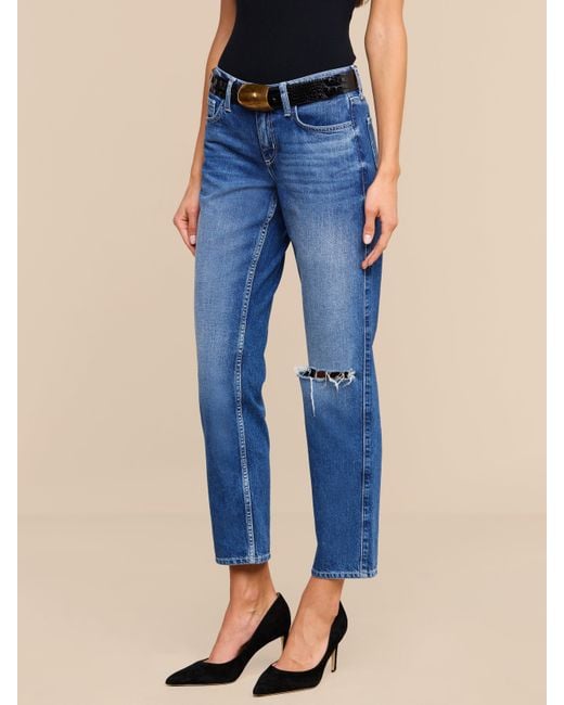 L'Agence Blue Nevia Slouchy Straight-Leg Jean