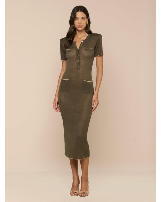 L'Agence Green Mel Knit Dress