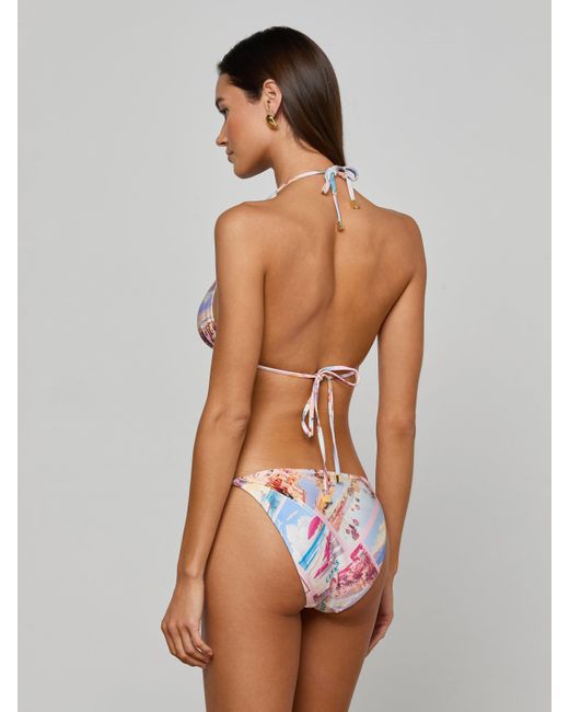 L'Agence White String Bikini Bottom