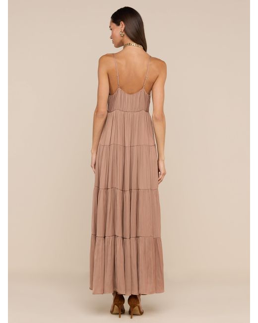 L'Agence Natural Lua Tiered Maxi Dress