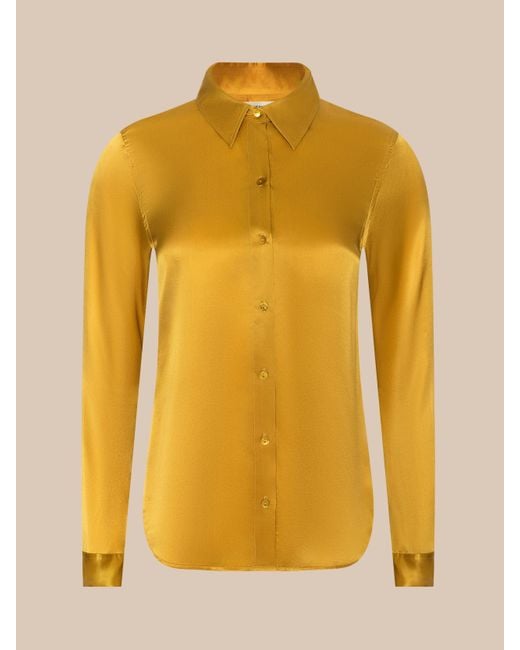L'Agence Yellow Tyler Silk Blouse Top