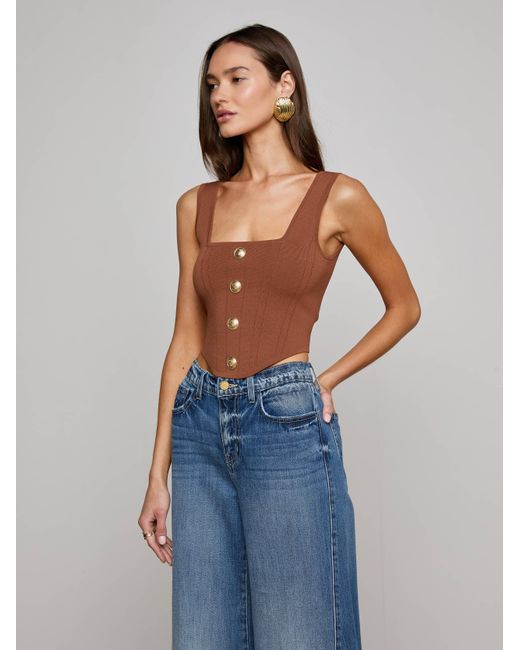 Top Saga, Brun Sépia/Doré L'Agence en coloris Blue