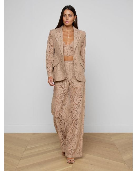 L'Agence Natural Chamberlain Lace Blazer