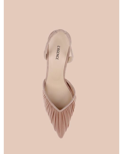 L'Agence Natural Bowery Mesh Slingback Pump
