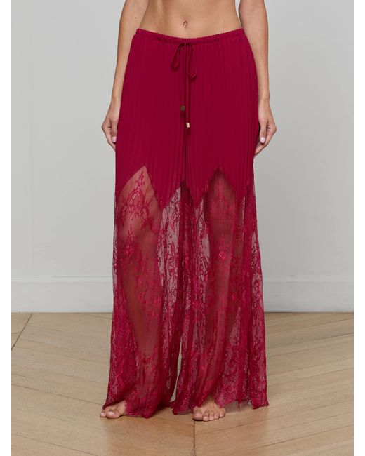 Pantalon De Plage Sharon, Bordeaux Profond L'Agence en coloris Red