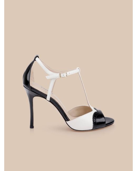 L'Agence White Radha Leather Sandal