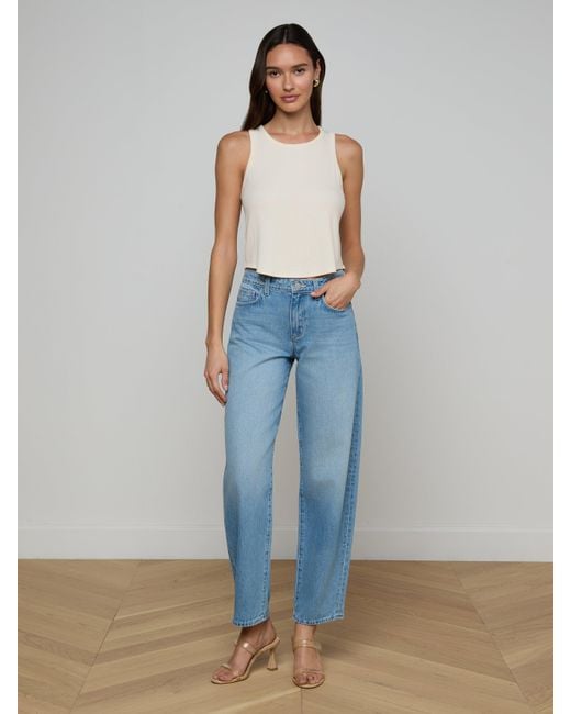 L'Agence Blue Cael Tank Top