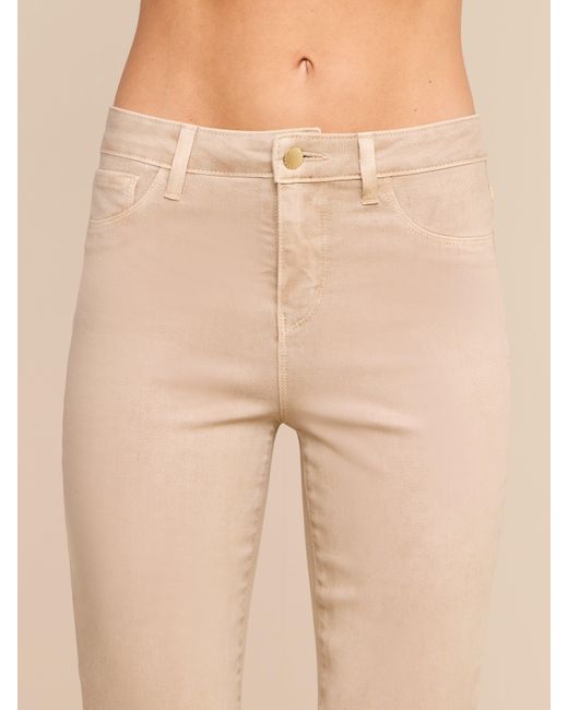 L'Agence Natural Kendra Coated Cropped Flare Jean