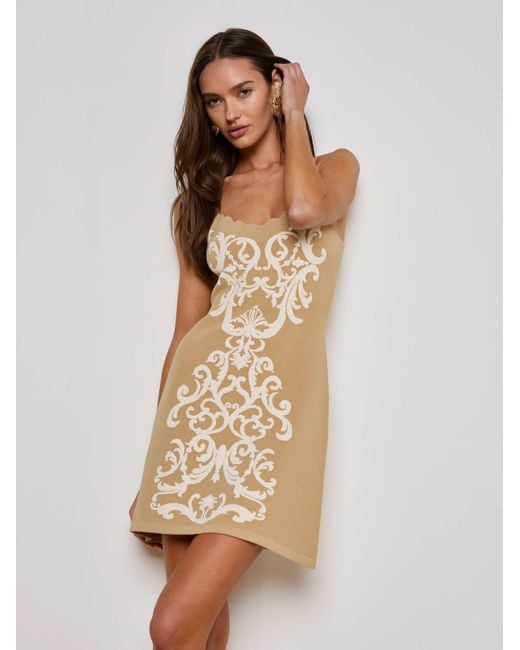 L'Agence Natural Betania Jacquard Mini Dress