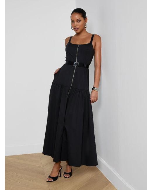 L'Agence Black Rima Maxi Dress