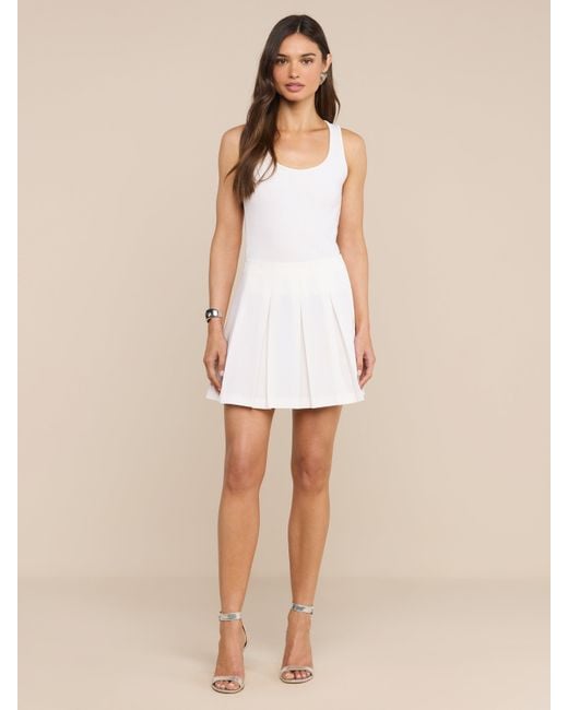 L'Agence Natural Tania Pleated Mini Skirt