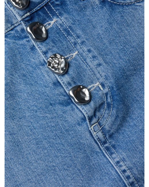 L'Agence Blue Solene Jean Mini Skirt