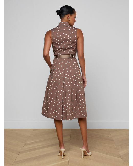 L'Agence Brown Kylo Shirt Dress
