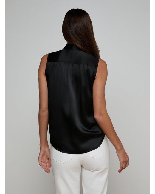 Chemisier En Soie Phoebe, Noir L'Agence en coloris Black