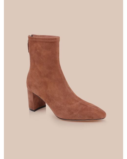 L'Agence Natural Salome Stretch Suede Boot