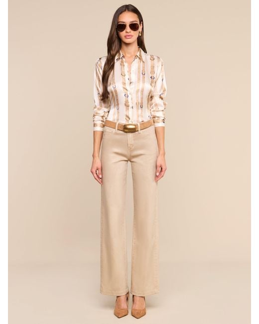 L'Agence Natural Tyler Silk Blouse Top