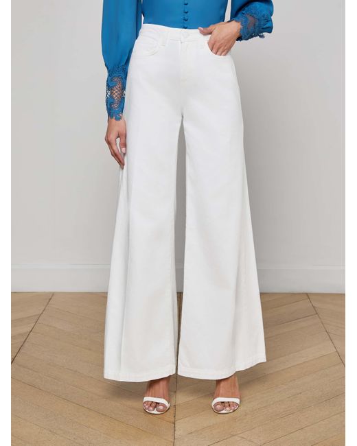 L'Agence Blue Quincy Wide-Leg Jean