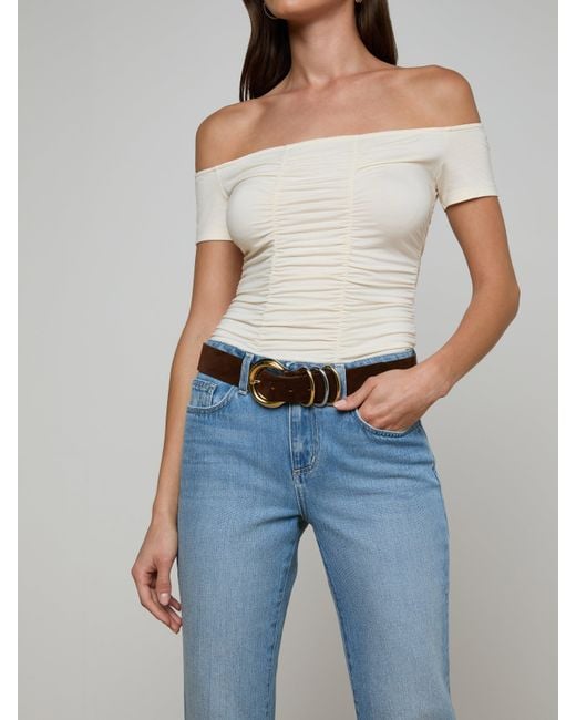 L'Agence Brown 'Agence Tobar Suede Belt