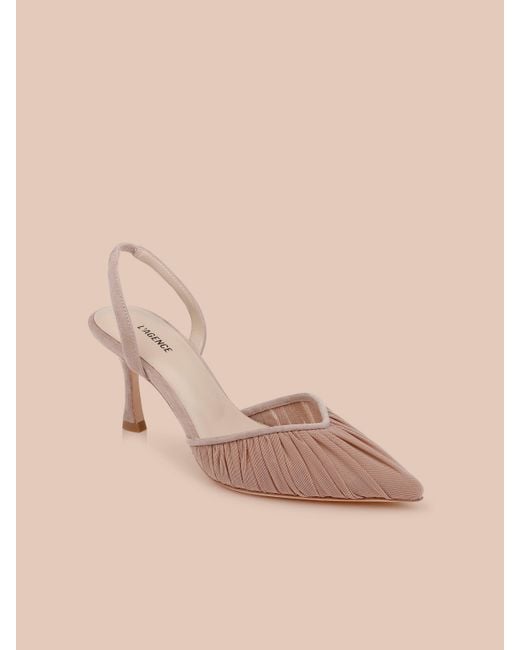 L'Agence Natural Bowery Mesh Slingback Pump