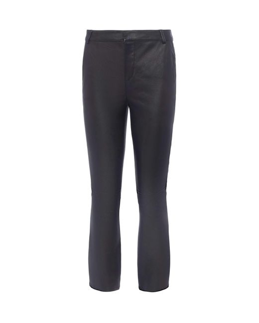 L'Agence Black Ketra Leather Bootcut Trouser
