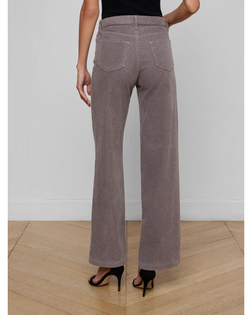 Jean Large En Velours Côtelé Scottie L'Agence en coloris Gray