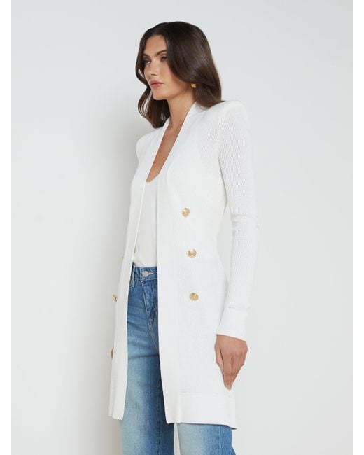 Gilet Croisé Noe En Blanc L'Agence en coloris White
