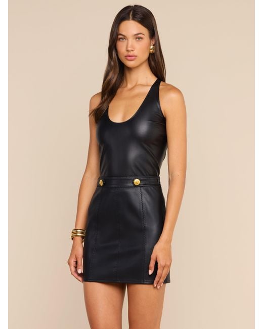 L'Agence Black Tullia Scoopneck Tank Top