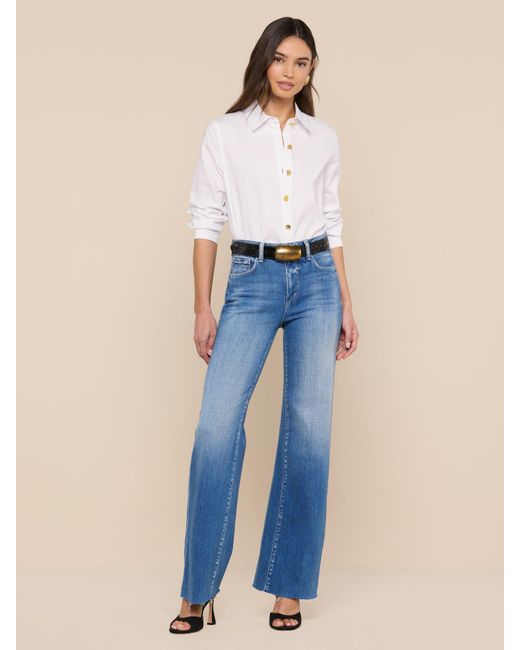 L'Agence Blue Ellery Button-Down Shirt