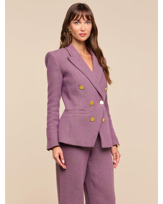 L'Agence Purple Kyomi Double-Breasted Blazer
