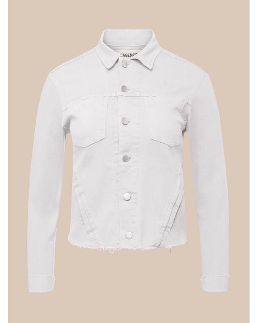 L'Agence White Janelle Denim Jacket