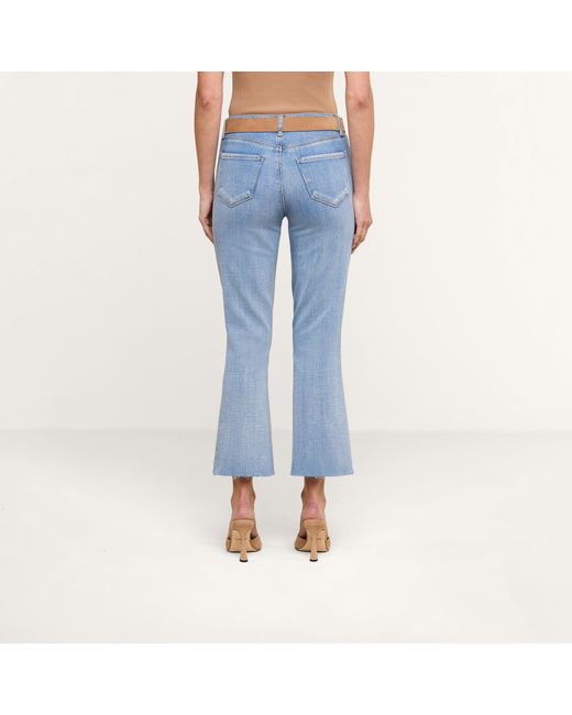 L'Agence Blue Kendra Cropped Flare Jean