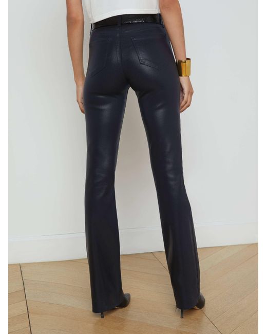 L'Agence White Ruth Coated Straight-Leg Jean