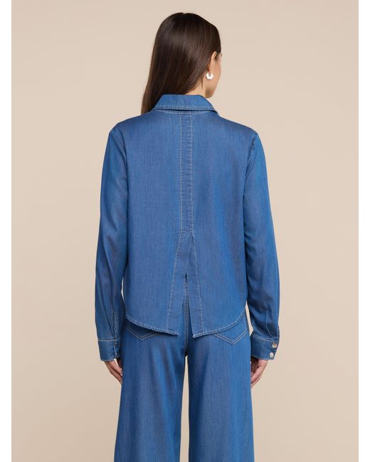 L'Agence Blue Annette Chambray Shirt