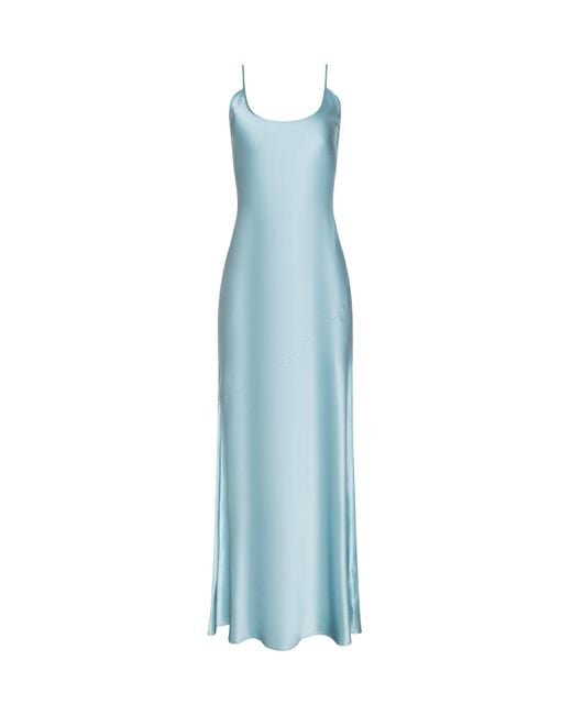 Robe De Soirée En Soie Charmaine, Bleu Pâle L'Agence en coloris Blue