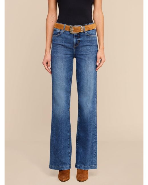 L'Agence Blue Clayton Wide-Leg Jean