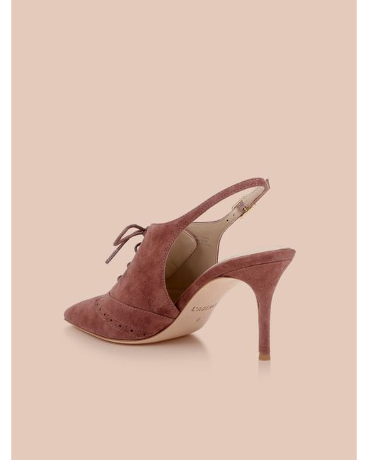 L'Agence Natural Shreya Suede Slingback Pump