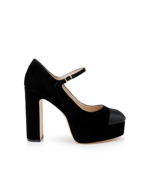 L'Agence Black Lilles Platform Pump