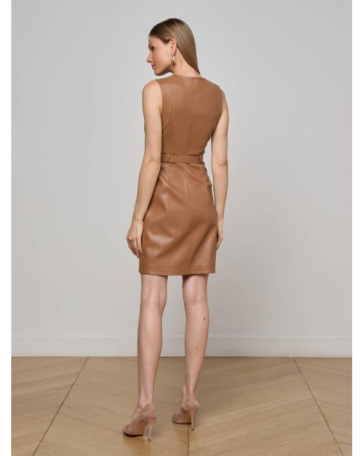 L'Agence Multicolor Ronin Vegan Leather Dress