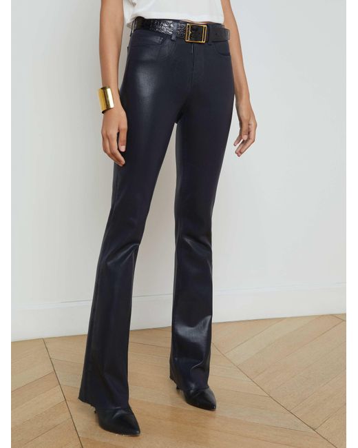 L'Agence White Ruth Coated Straight-Leg Jean
