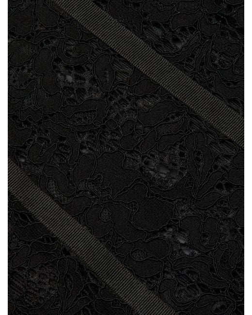 L'Agence Black Jennifer Lace Midi Dress