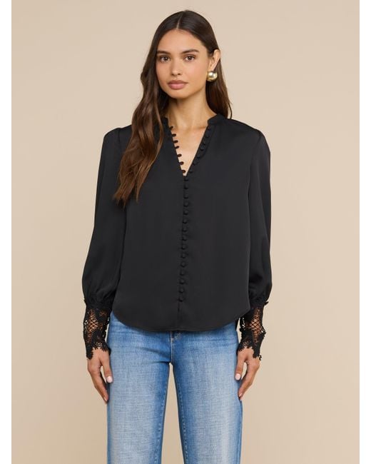 L'Agence Blue Ava Blouse