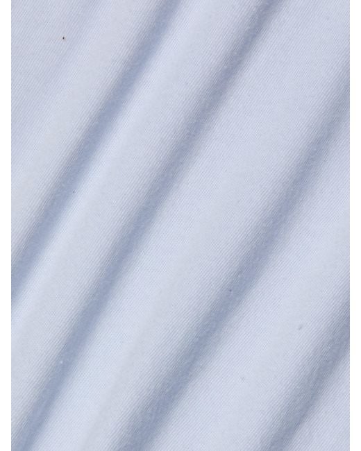 L'Agence White Stormy Cropped Cotton T-Shirt