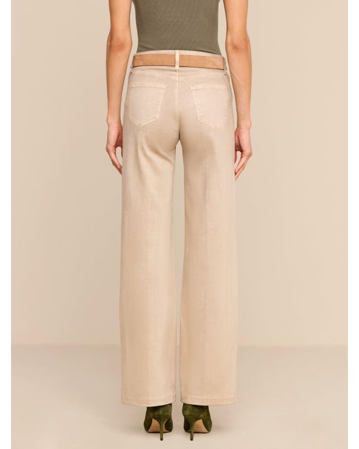 L'Agence Natural Scottie Coated Wide-Leg Jean